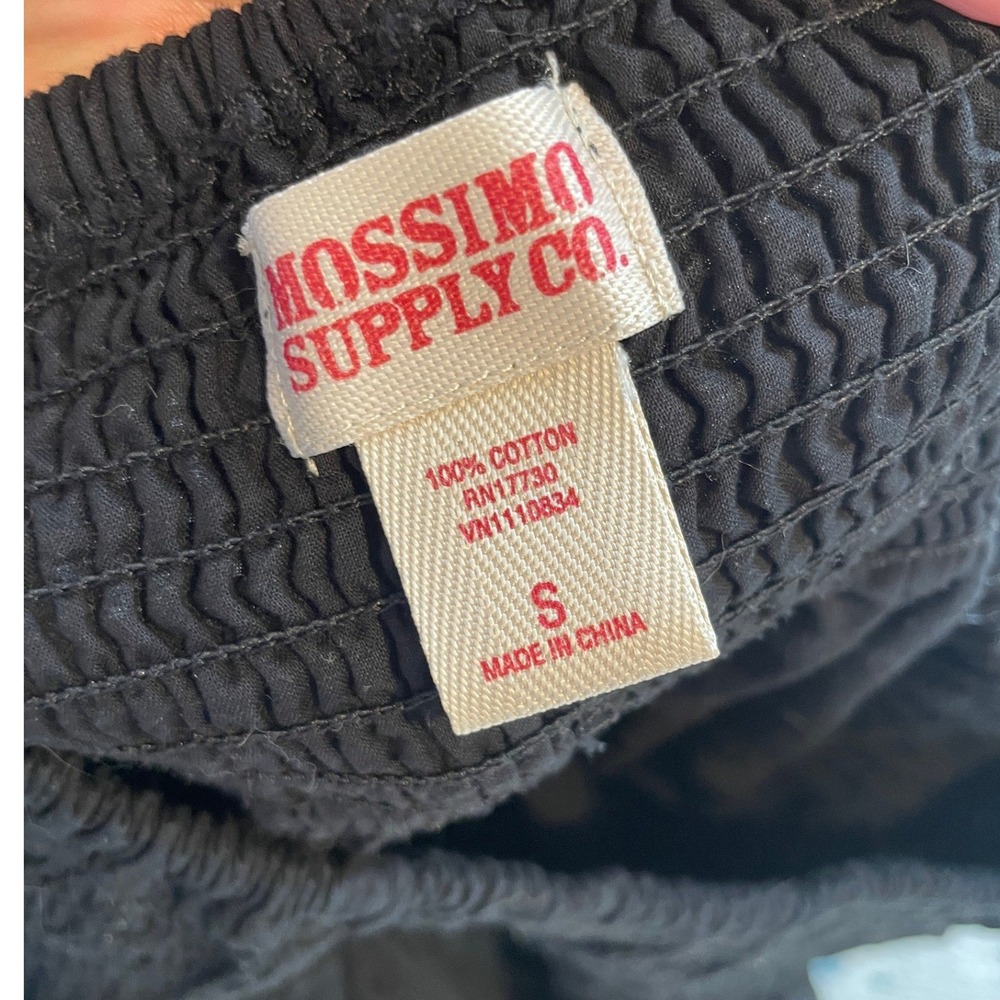 Mossimo Supply Co Black Smocked Waist Cotton Mini Skirt Cargo Pockets Small - Picture 5 of 5